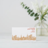 Carte De Visite NYC dans l'orange (Debout devant)