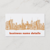 Carte De Visite NYC dans l'orange (Dos)