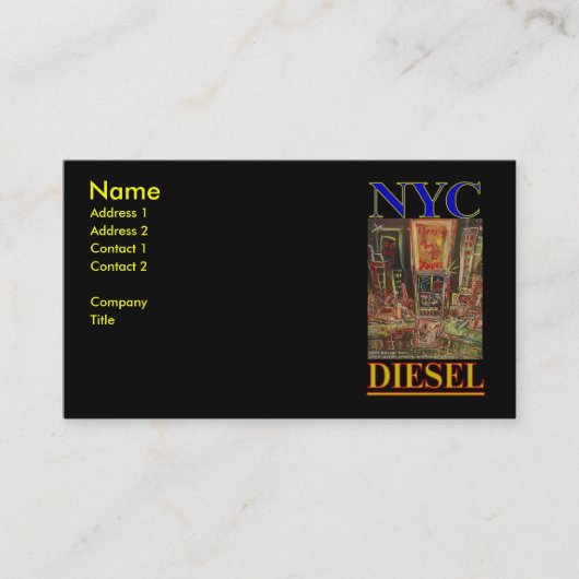 CARTE DE VISITE NYC DIESEL (Devant)