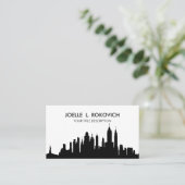 Carte De Visite NYC Skyline Silhouette Black & White Générique (Debout devant)