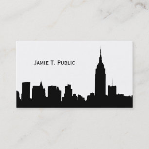 Carte De Visite NYC Skyline Silhouette, Empire State Bldg