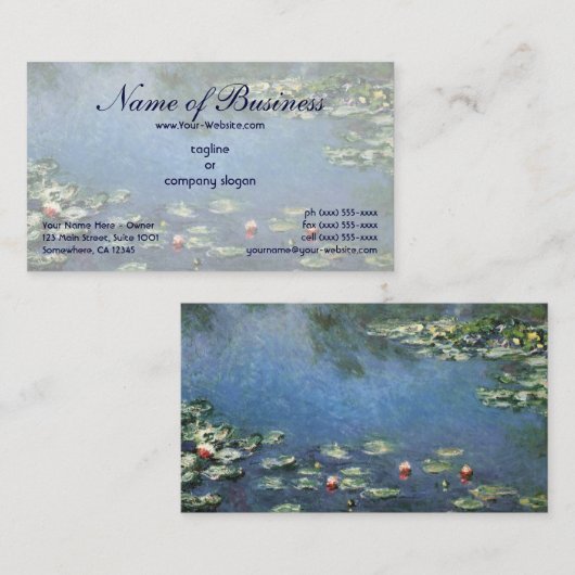 Carte De Visite Nymphéas (1906) de Claude Monet (Devant / Derrière)