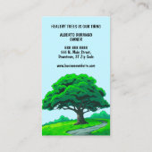 Carte De Visite Oak Tree Logo | Custom Tree Trimming Services (Dos)