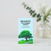 Carte De Visite Oak Tree Logo | Custom Tree Trimming Services (Debout devant)
