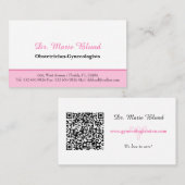 Carte De Visite OBGYN Obstétricien Gynécologues Médecin (Devant / Derrière)