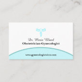 Carte De Visite OBGYN Turquoise moderne élégant avec code QR (Devant)