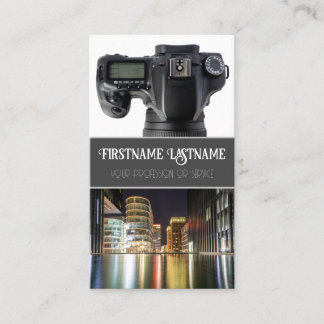 Carte De Visite Objectif d'appareil photo reflex numérique pour ph