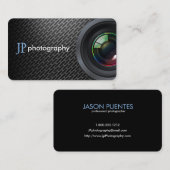 Carte De Visite Objectif de caméra professionnel de photographe (Devant / Derrière)