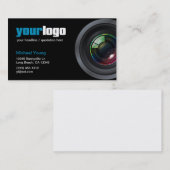 Carte De Visite Objectif de caméra professionnel de photographe (Devant / Derrière)