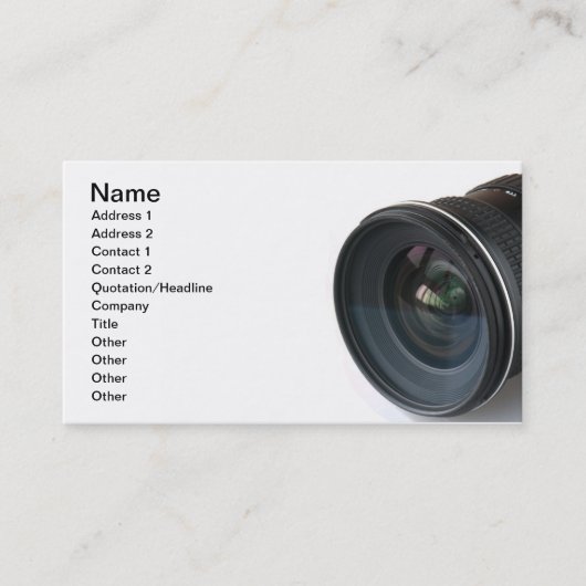 Carte De Visite Objectif photo (Devant)