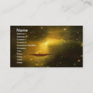 Carte De Visite Objet de vol d'UFO dans l'espace