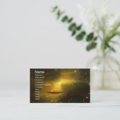Carte De Visite Objet volant UFO dans l'espace (Debout devant)