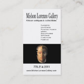 Carte De Visite Objets de collection africains : Afro-américain (Dos)