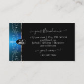 Carte De Visite Objets oculaires Turquoise noir Orné Bordures avec (Dos)