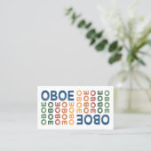 Carte De Visite Oboe coloré (Debout devant)