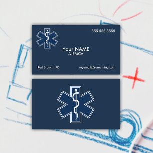Carte De Visite Obscurité de l'infirmier EMT SME