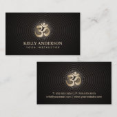 Carte De Visite Obscurité élégante d'incantation de l'OM d'or de (Devant / Derrière)