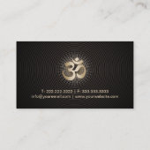 Carte De Visite Obscurité élégante d'incantation de l'OM d'or de (Dos)