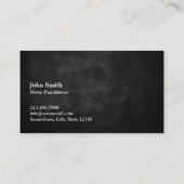 Carte De Visite Obscurité professionnelle de praticienne (Dos)