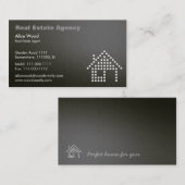 Carte De Visite Obscurité professionnelle des immobiliers | (Devant / Derrière)