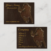 Carte De Visite Obscurité simili cuir de cheval (Devant / Derrière)