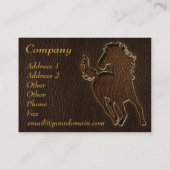 Carte De Visite Obscurité simili cuir de cheval (Dos)