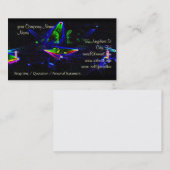 Carte De Visite Observant Le DJ tourner dans la boîte de nuit, (Devant / Derrière)