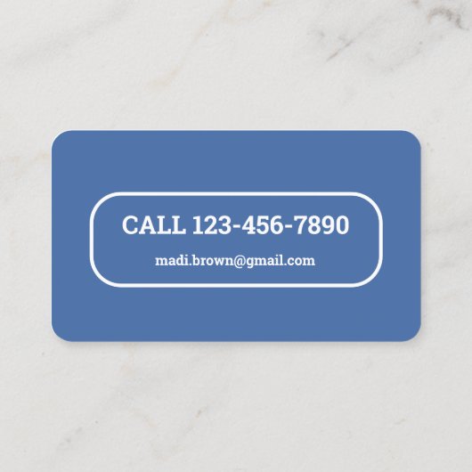 Carte De Visite Observateur de la maison (Dos)