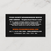 Carte De Visite Observation des yeux, surveillance de la communaut (Dos)