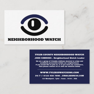 Carte De Visite Observation des yeux, surveillance de la communaut