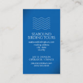 Carte De Visite Observation d'oiseaux de Sanderling / Visites de l (Dos)