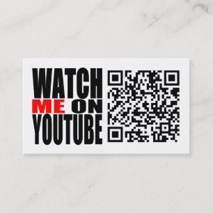 Carte De Visite Observez-moi sur YouTube modernes (foncé)