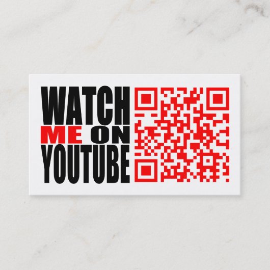 Carte De Visite Observez-moi sur YouTube | modernes (foncé) (Devant)