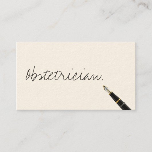 Carte de visite obstétricien écrit à la main (Devant)