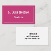 Carte de visite obstétricien moderne (Devant / Derrière)