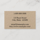 Carte de visite obstetricien, simple et ordonné (Dos)