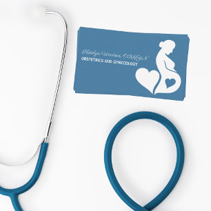 Carte De Visite Obstetrics Gynecology Maternity Ward Chic Blue