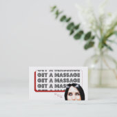 Carte De Visite Obtenez un massage (Debout devant)