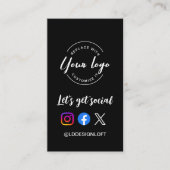 Carte De Visite Obtenons des médias sociaux QR code site Web Perso (Devant)