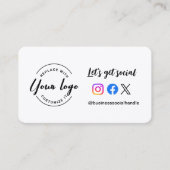 Carte De Visite Obtenons des médias sociaux QR code site Web Perso (Devant)
