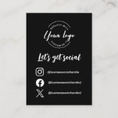 Carte De Visite Obtenons les poignées des médias sociaux et le cod (Devant)