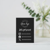 Carte De Visite Obtenons les poignées des médias sociaux et le cod (Debout devant)