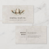 Carte de visite occidental casquette Cowboy (Devant / Derrière)