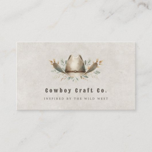 Carte de visite occidental casquette Cowboy (Devant)