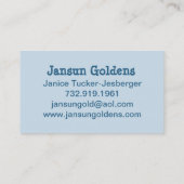 Carte de visite occidental de ville de golden (Dos)