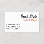 Carte De Visite Occupation de l'aquarelle Abstraite de Sunset Oran (Dos)