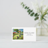 CARTE DE VISITE " OCCUPATIONS, GARDENER " (Debout devant)