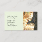 Carte de visite occupé d'écureuil (Dos)