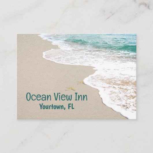 Carte De Visite Ocean Beach Avec Starfish (Devant)