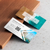 Carte De Visite Ocean / Beach Rental Property Manager Code QR